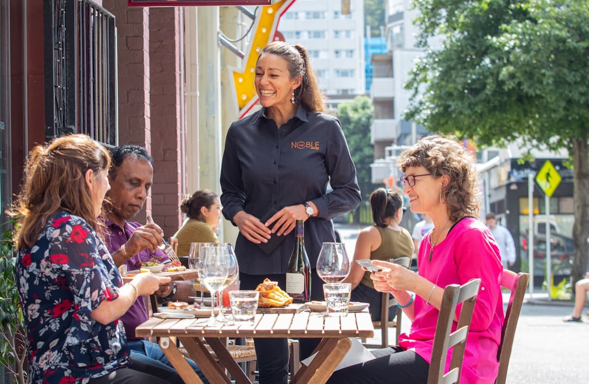 Tucked inside an old red-brick bakehouse on Swan Lane, Noble Rot has been named 'Best Wine Experience in New Zealand' by Cuisine Magazine multiple times — and it shows. Almost 1,000 wines on the list, nearly 100 by the glass, and bespoke two-tier wine bottle chandeliers overhead. Exquisite seasonal sharing plates match the drops perfectly. Open since 2016, and still the wine bar every other wine bar in Wellington measures itself against.